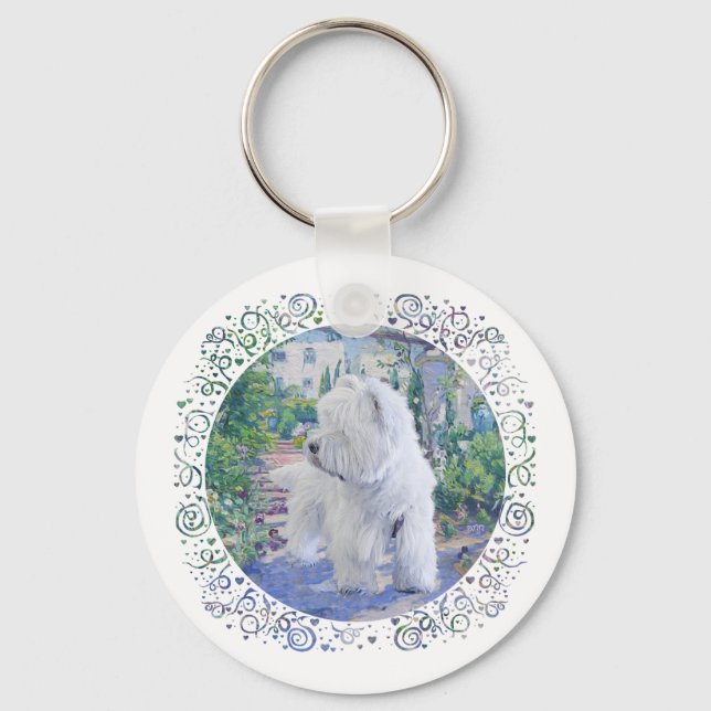 West Highland White Terrier Garden Key Ring (Front)