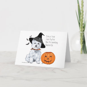 West Highland White Terrier Halloween Card