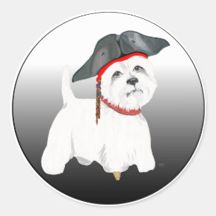 West Highland White Terrier Halloween Classic Round Sticker