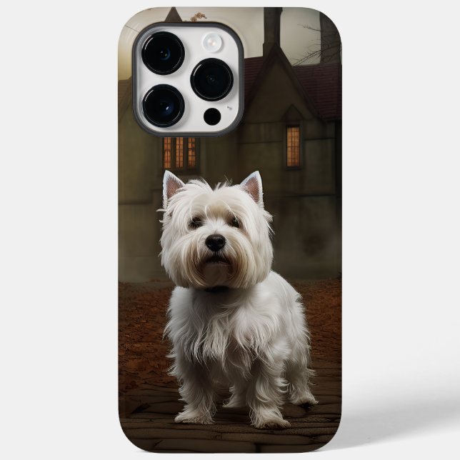 West Highland White Terrier Halloween Scary Case-Mate iPhone Case (Back)