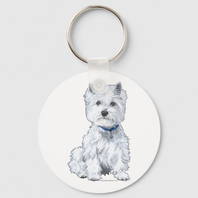 West Highland White Terrier Key Ring (Front)