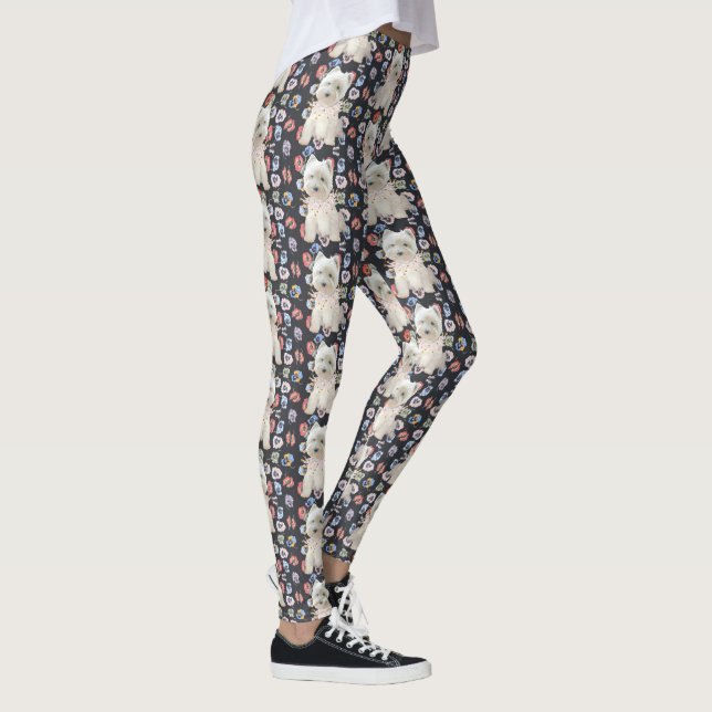 West Highland White Terrier Leggings (Right)