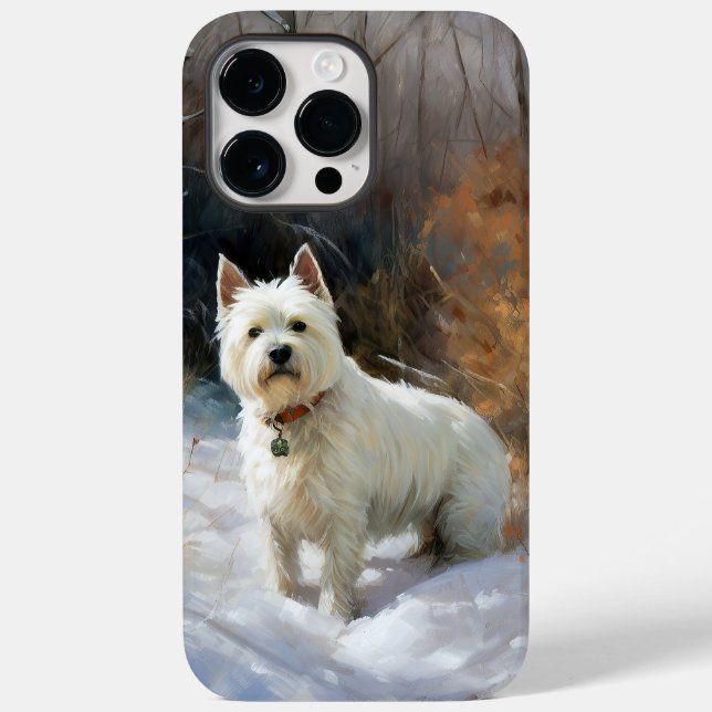 West Highland White Terrier Let It Snow Christmas Case-Mate iPhone Case (Back)