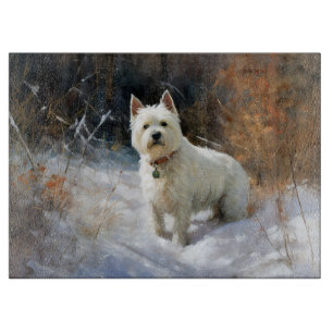 West Highland White Terrier Let It Snow Christmas Cutting Board