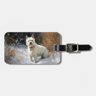 West Highland White Terrier Let It Snow Christmas Luggage Tag