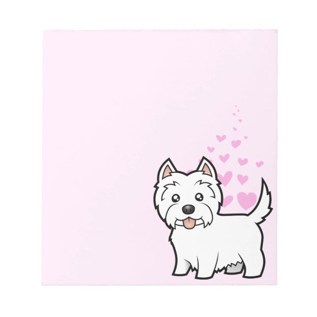 West Highland White Terrier Love Notepad (Front)