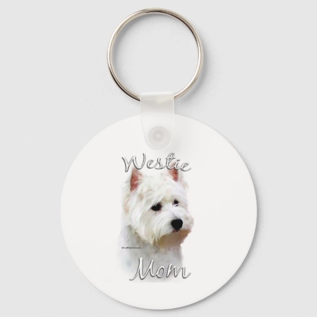 West Highland White Terrier Mum 2 Key Ring (Front)