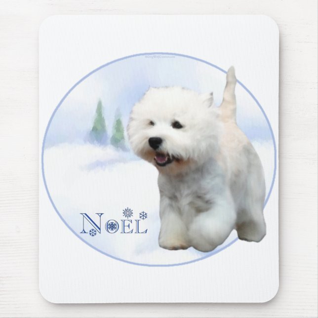 West Highland White Terrier Noel Mouse Pad (Front)