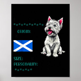 West Highland White Terrier Origin Funny Westie Do Poster