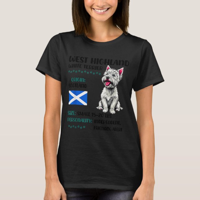 West Highland White Terrier Origin Funny Westie Do T-Shirt (Front)