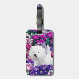 West Highland White Terrier Painting Dog Art Luggage Tag