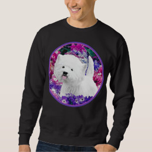 West Highland White Terrier Painting Dog Art Sweatshirt