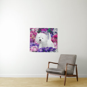 West Highland White Terrier Painting Dog Art Tapestry