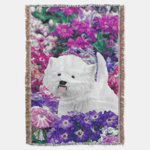 West Highland White Terrier Painting Dog Art Throw Blanket