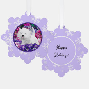West Highland White Terrier Painting Dog Art Tree Decoration Card