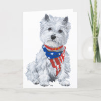 West Highland White Terrier Patriotic