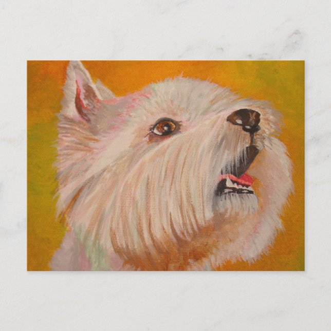 West Highland White Terrier Portrait Postcard (Front)