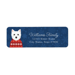 West Highland White Terrier Return Address Labels