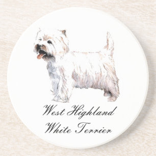 West Highland White Terrier Sandstone Coaster