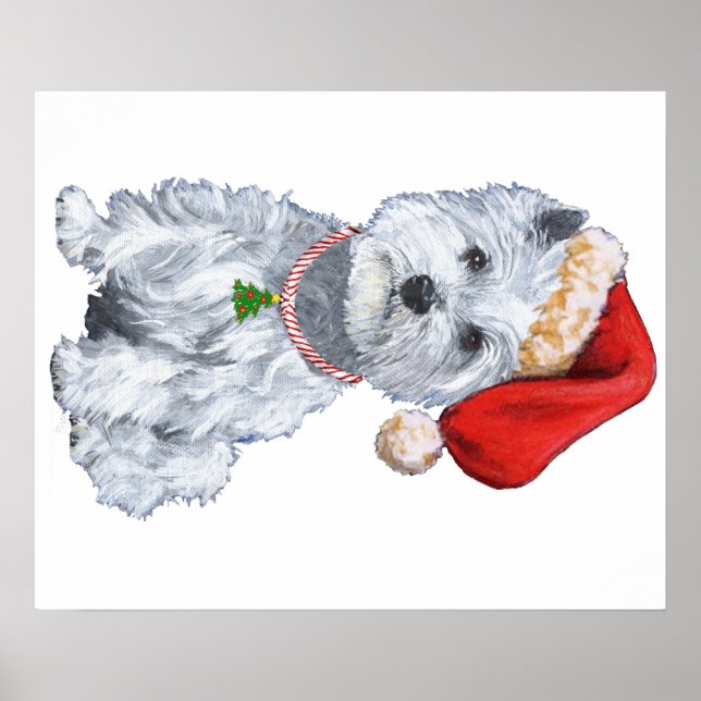 West Highland White Terrier Santa Claus Poster (Front)