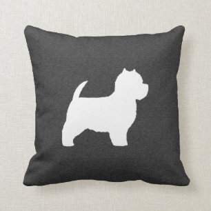 West Highland White Terrier Silhouette Cushion