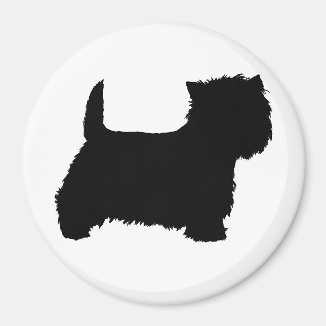 West Highland White Terrier Silhouette Magnet (Front)
