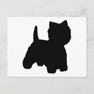 West Highland White Terrier Silhouette Postcard