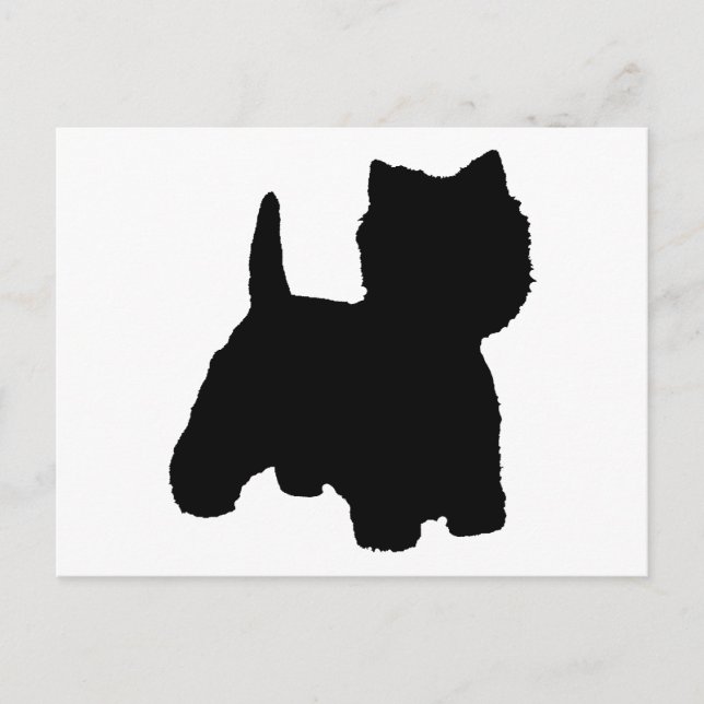 West Highland White Terrier Silhouette Postcard (Front)