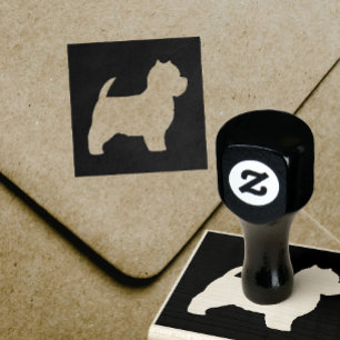West Highland White Terrier Silhouette Rubber Stamp