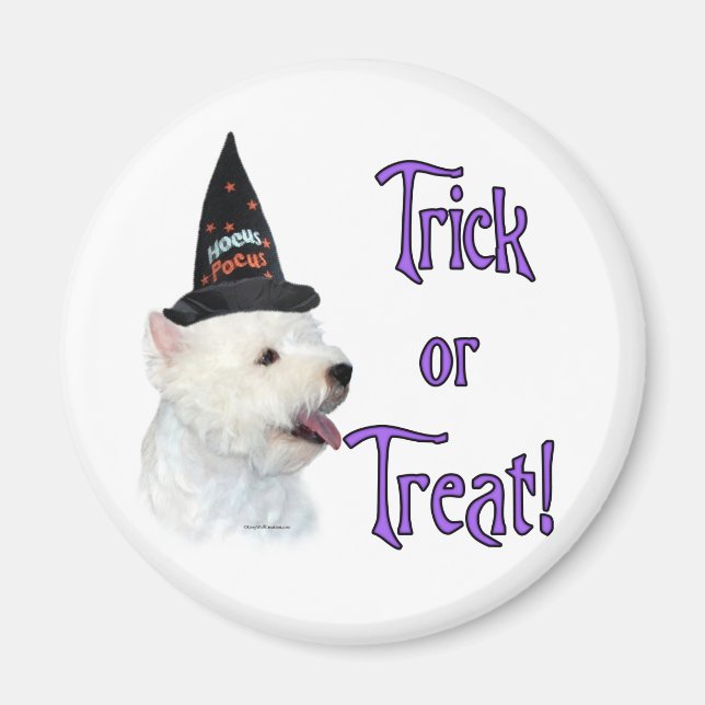 West Highland White Terrier Trick Magnet (Front)