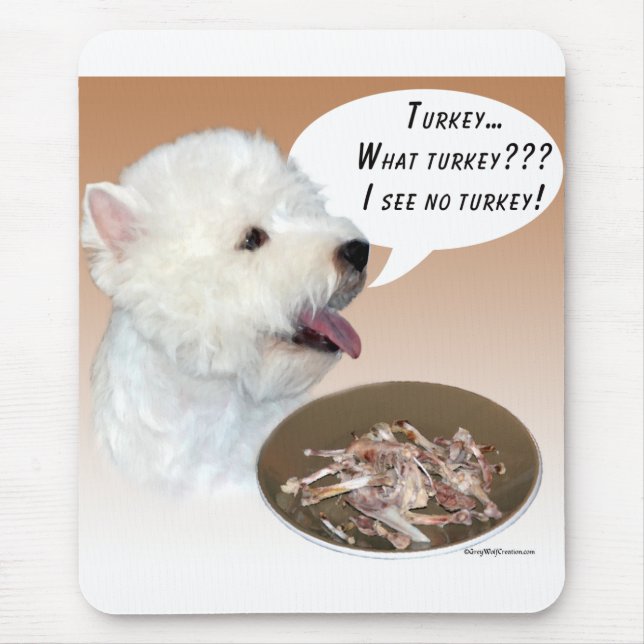 West Highland White Terrier Turkey Mouse Pad (Front)