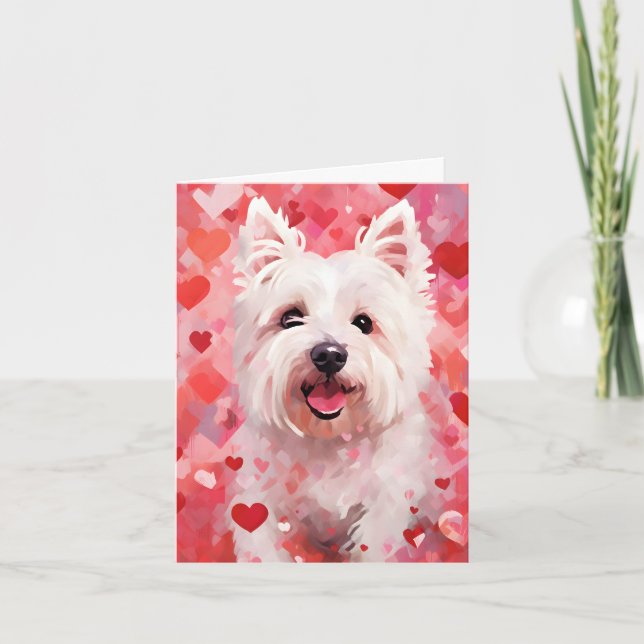 West Highland White Terrier Valentines day Card (Front)