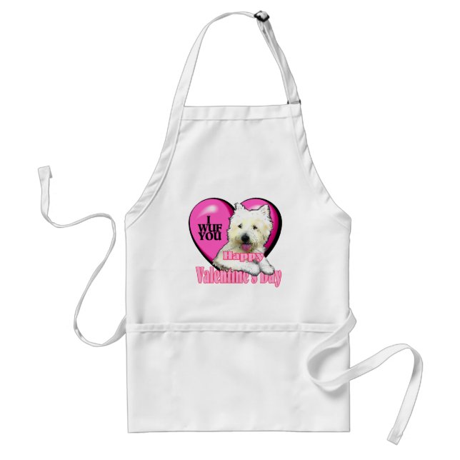 West Highland White Terrier Valentines Standard Apron (Front)