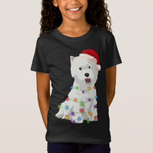 West Highland White Terrier Westie Christmas Light T-Shirt
