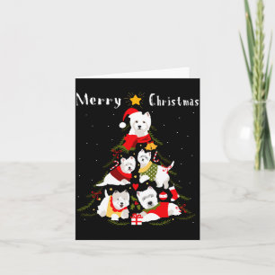 West Highland White Terrier Westie Christmas Tree  Card
