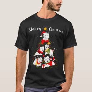 West Highland White Terrier Westie Christmas Tree T-Shirt