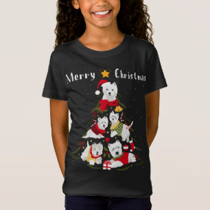West Highland White Terrier Westie Christmas Tree T-Shirt