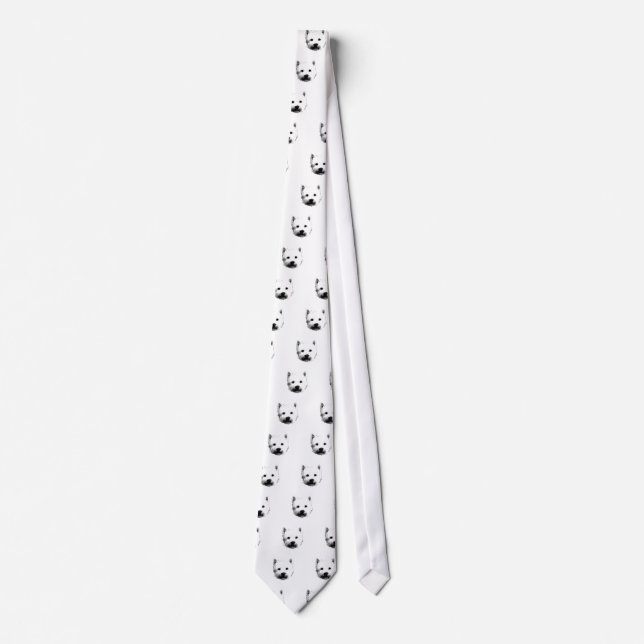 West Highland White Terrier Westie Dog Image Tie (Front)