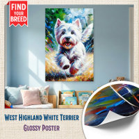 West Highland White Terrier "Westie" Dog Portrait