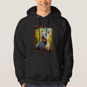 West Highland White Terrier Westie Painting Sunflo Hoodie