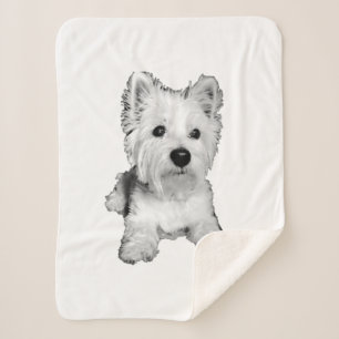 West highland white terrier - Westie Sherpa Blanket