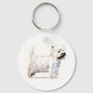 West Highland White Terriers Key Ring