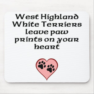 West Highland White Terriers Leave Paw Prints On Y Mouse Pad