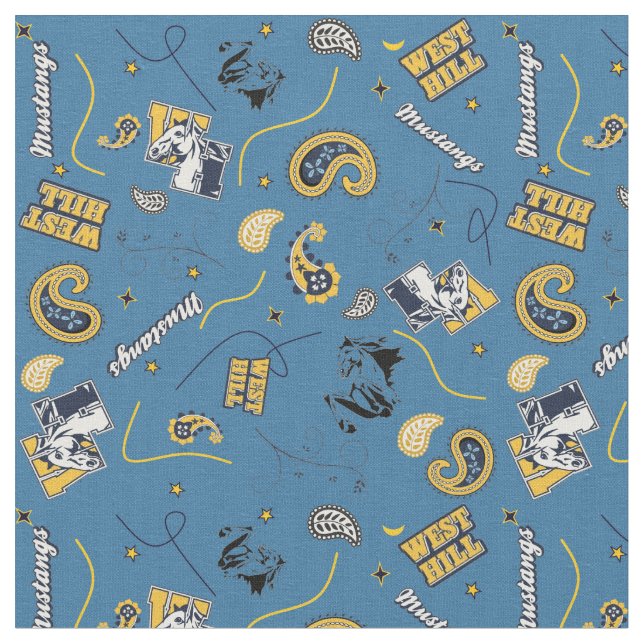 West Hill in dark Blue Fabric (Close Up)