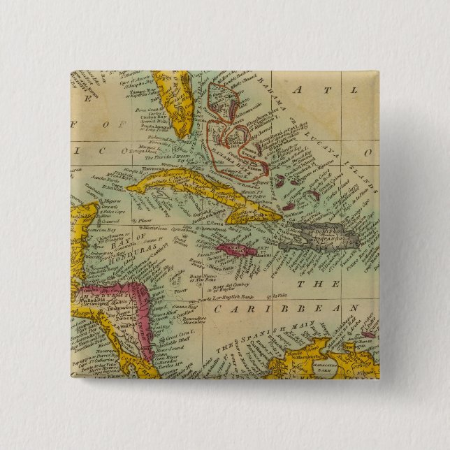 West India Islands 15 Cm Square Badge (Front)