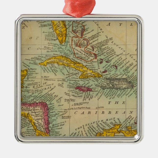 West India Islands Metal Tree Decoration (Front)