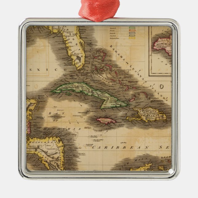 West India Islands Metal Tree Decoration (Front)