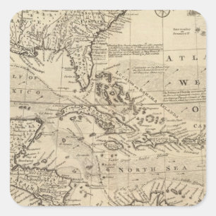 West Indies 2 Square Sticker