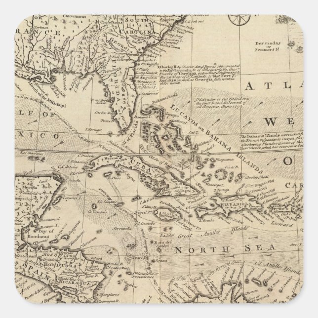 West Indies 2 Square Sticker (Front)