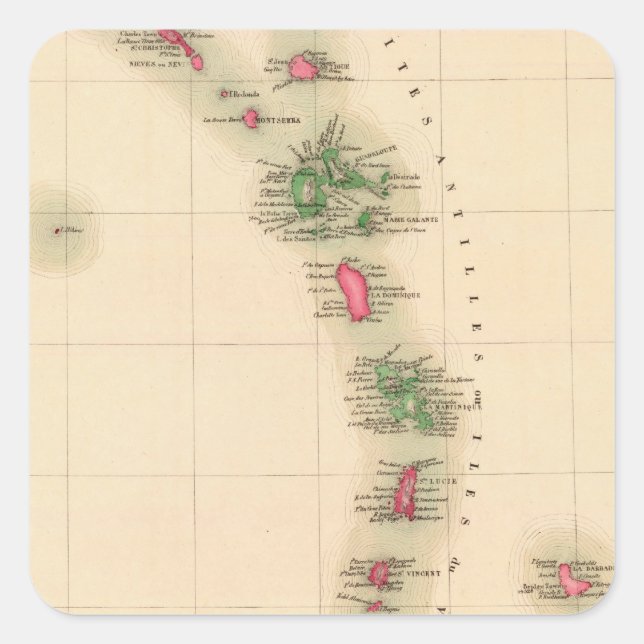 West Indies 75 Square Sticker (Front)